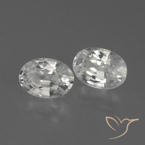Pedras preciosas de Zircão Branco natural de 2.39 ct, oval, VS