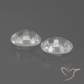 Pedras preciosas de Zircão Branco natural de 2.39 ct, oval, VS