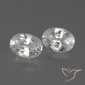 Pedras preciosas de Zircão Branco natural de 2.53 ct, oval, VVS-VS