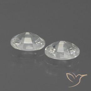 Pedras preciosas de Zircão Branco natural de 2.53 ct, oval, VVS-VS