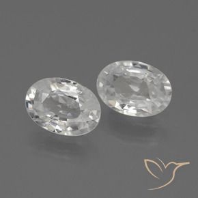 Pedras preciosas de Zircão Branco natural de 2.20 ct, oval, VS