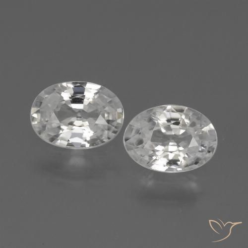 2.06ctw Natural Branco Zircão, oval, VS