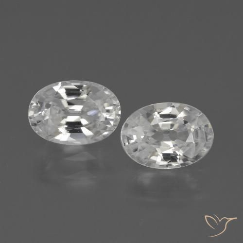 2.30ctw Natural Branco Zircão, oval, VVS