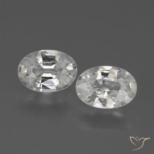 2.07ctw Natural Branco Zircão, oval, VVS