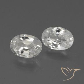 Pedras preciosas de Zircão Branco natural de 2.07 ct, oval, VVS