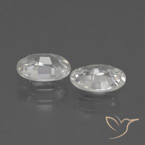 Pedras preciosas de Zircão Branco natural de 2.07 ct, oval, VVS
