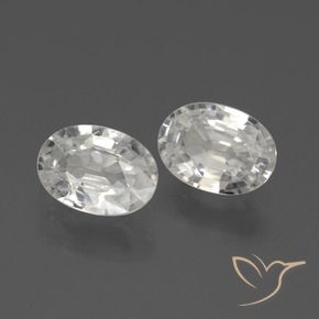 Pedras preciosas de Zircão Branco natural de 2.29 ct, oval, VVS