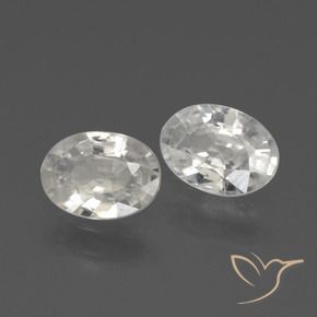 Pedras preciosas de Zircão Branco natural de 2.12 ct, oval, VVS-VS