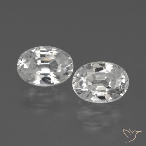 2.69ctw Natural Branco Zircão, oval, VS