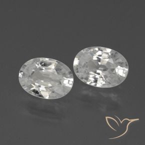Pedras preciosas de Zircão Branco natural de 2.34 ct, oval, VVS