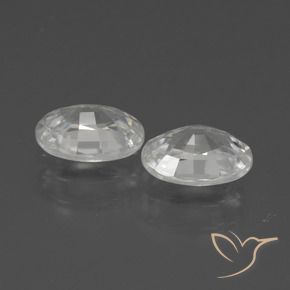Pedras preciosas de Zircão Branco natural de 2.34 ct, oval, VVS