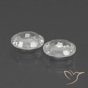 Pedras preciosas de Zircão Branco natural de 2.29 ct, oval, VVS