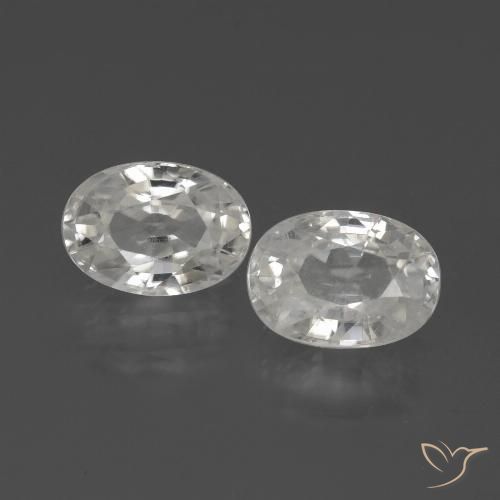 2.72ctw Natural Branco Zircão, oval, VS
