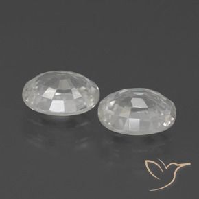 Pedras preciosas de Zircão Branco natural de 2.72 ct, oval, VS