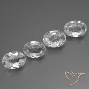 Pedras preciosas de Zircão Branco natural de 4.16 ct, oval, VVS