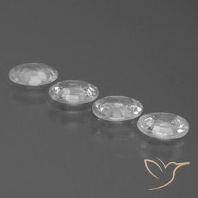 Pedras preciosas de Zircão Branco claro natural de 4.04 ct, oval, VVS-VS