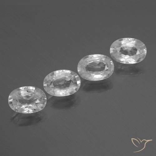 4.43ctw Natural Branco Zircão, oval, VS