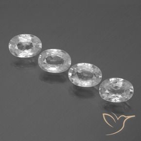 Pedras preciosas de Zircão Branco natural de 4.43 ct, oval, VS
