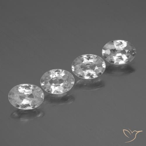4.28ctw Natural Branco Zircão, oval, VS