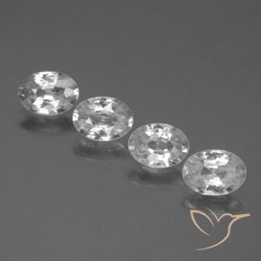 Pedras preciosas de Zircão Branco natural de 4.28 ct, oval, VS