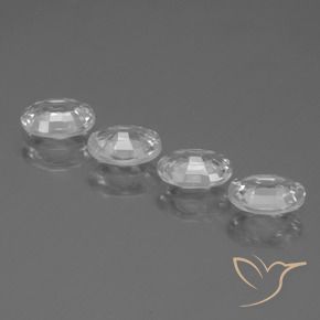 Pedras preciosas de Zircão Branco natural de 4.08 ct, oval, VVS-VS