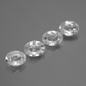 Pedras preciosas de zircão branco natural de 3,73 ct, corte oval, VS