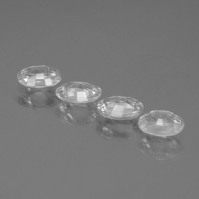 Pedras preciosas de zircão branco natural de 3,73 ct, corte oval, VS