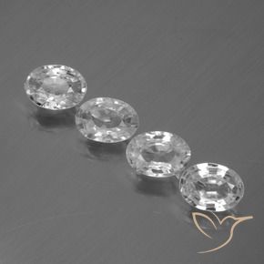 Pedras preciosas de Zircão Branco natural de 4.06 ct, oval, VVS-VS