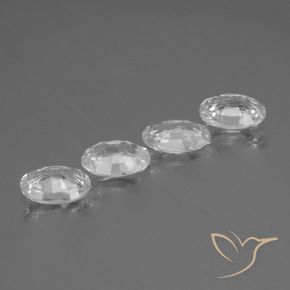 Pedras preciosas de Zircão Branco natural de 4.06 ct, oval, VVS-VS