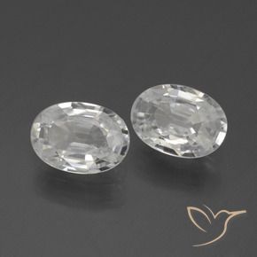 Pedras preciosas de Zircão Branco natural de 2.07 ct, oval, VVS