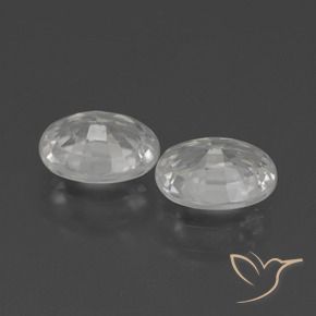 Pedras preciosas de Zircão Branco natural de 2.46 ct, oval, VVS