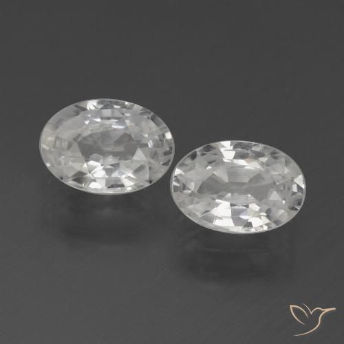2.36ctw Natural Branco Zircão, oval, VVS
