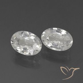 Pedras preciosas de Zircão Branco natural de 2.36 ct, oval, VVS
