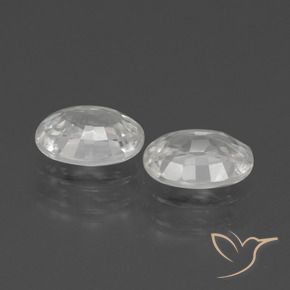 Pedras preciosas de Zircão Branco natural de 2.36 ct, oval, VVS