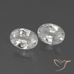Pedras preciosas de Zircão Branco natural de 2.36 ct, oval, VVS