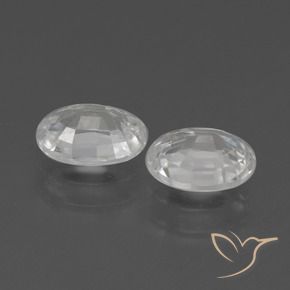 Pedras preciosas de Zircão Branco natural de 2.36 ct, oval, VVS