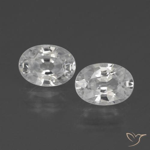 2.47ctw Natural Branco Zircão, oval, VVS