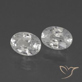 Pedras preciosas de Zircão Branco natural de 2.47 ct, oval, VVS