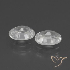 Pedras preciosas de Zircão Branco natural de 2.47 ct, oval, VVS