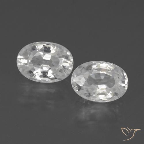 2.80ctw Natural Branco Zircão, oval, VVS
