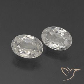 Pedras preciosas de Zircão Branco natural de 2.04 ct, oval, VVS-VS