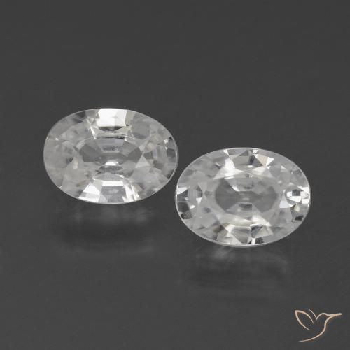 2.33ctw Natural Branco Zircão, oval, VVS