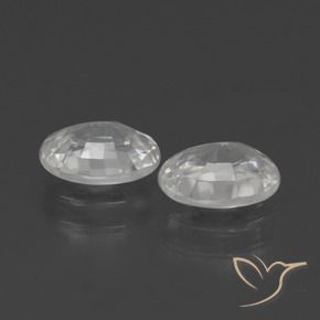 Pedras preciosas de Zircão Branco natural de 2.33 ct, oval, VVS
