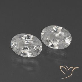 Pedras preciosas de Zircão Branco natural de 2.62 ct, oval, VVS-VS
