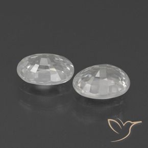 Pedras preciosas de Zircão Branco natural de 2.62 ct, oval, VVS-VS