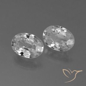 Pedras preciosas de Zircão Branco natural de 2.39 ct, oval, VVS-VS