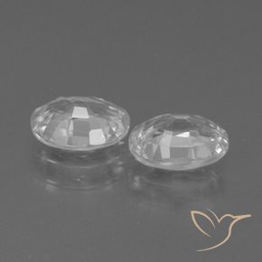 Pedras preciosas de Zircão Branco natural de 2.39 ct, oval, VVS-VS