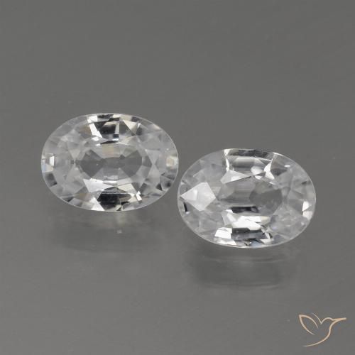 2.31ctw Natural Branco Zircão, oval, VS
