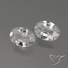 Pedras preciosas de Zircão Branco natural de 2.31 ct, oval, VS