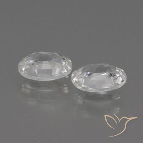 Pedras preciosas de Zircão Branco natural de 2.31 ct, oval, VS